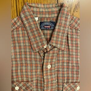 EUC Vintage Levi Strauss & Co. plaid button down shirt, size medium, brown/rust